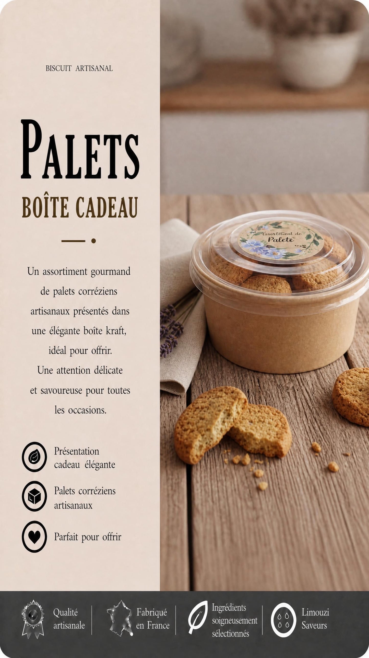 Coffret dégustation Palets Corréziens 150G