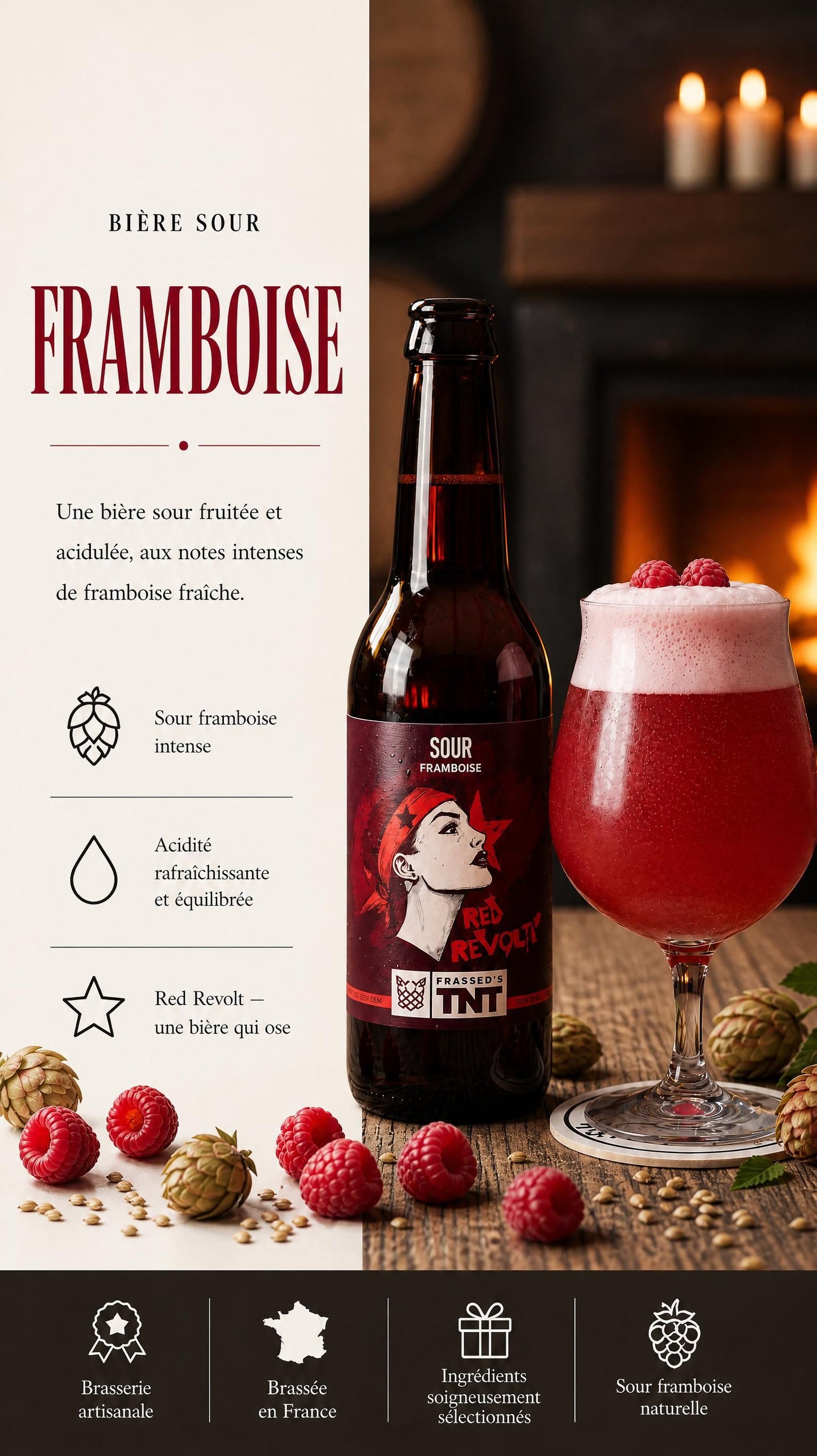 Bière Sour Framboise "Red Revolte" 33cl