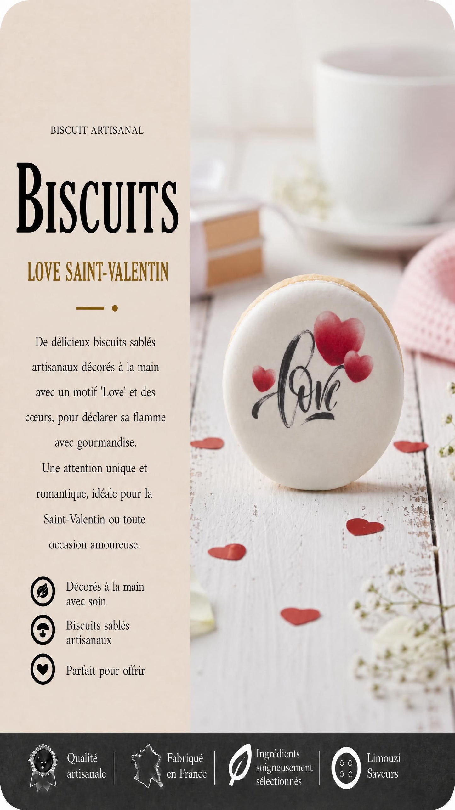 Biscuits Personnalisés "Love"