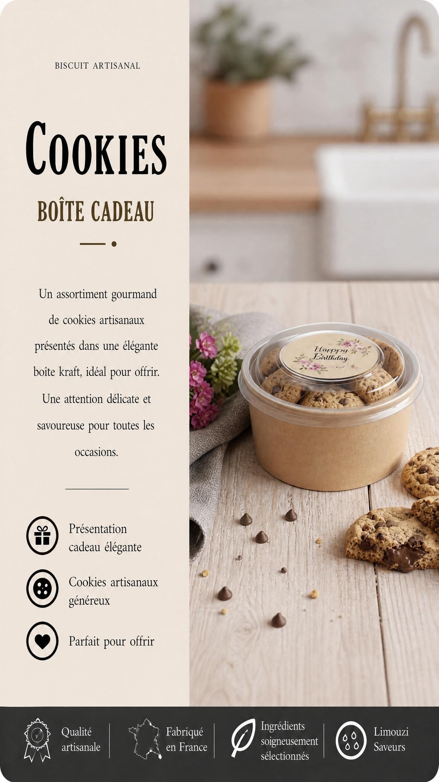 Coffret Assortiment Cookies 150G