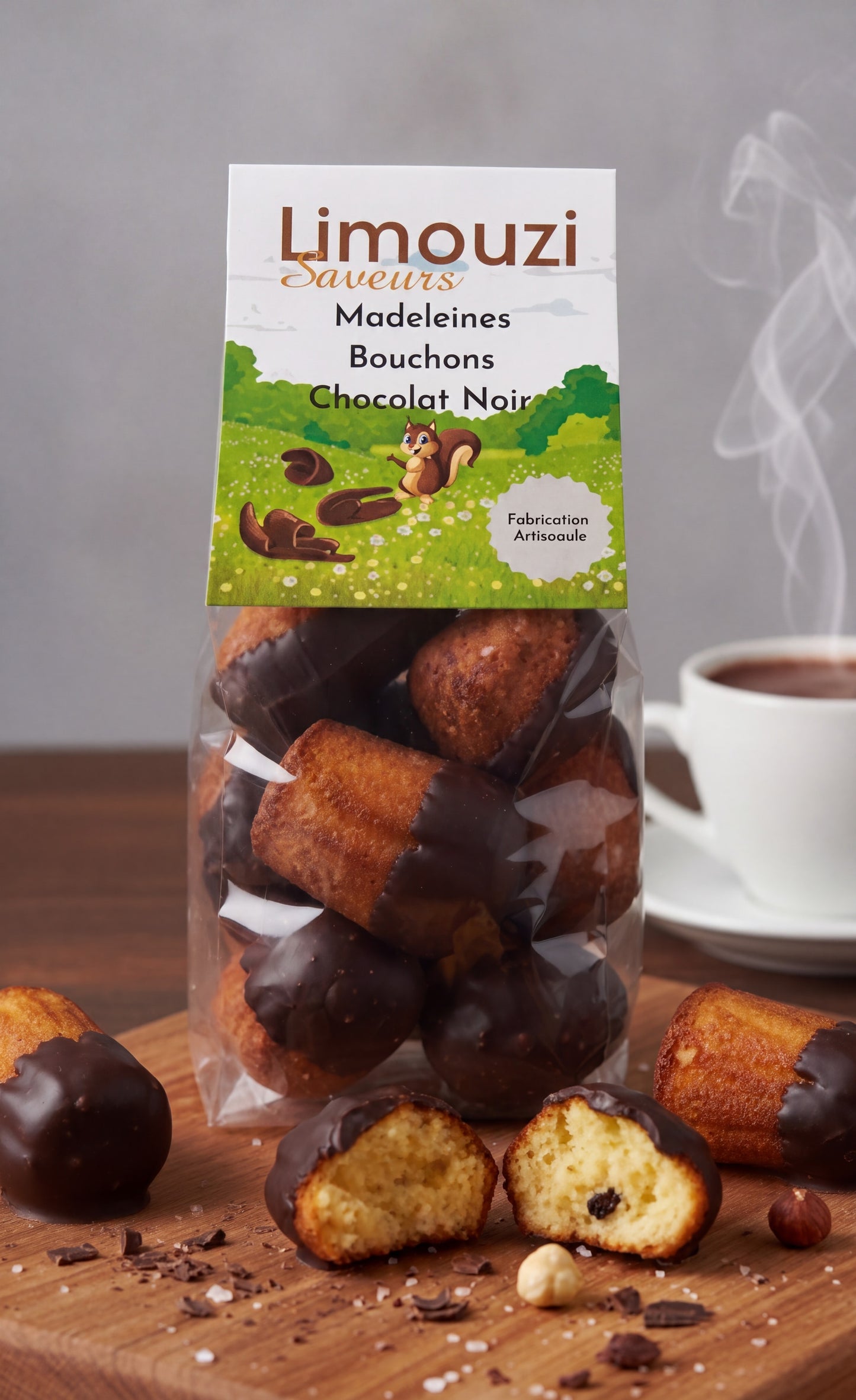 Madeleines Bouchon chocolat noir 150G