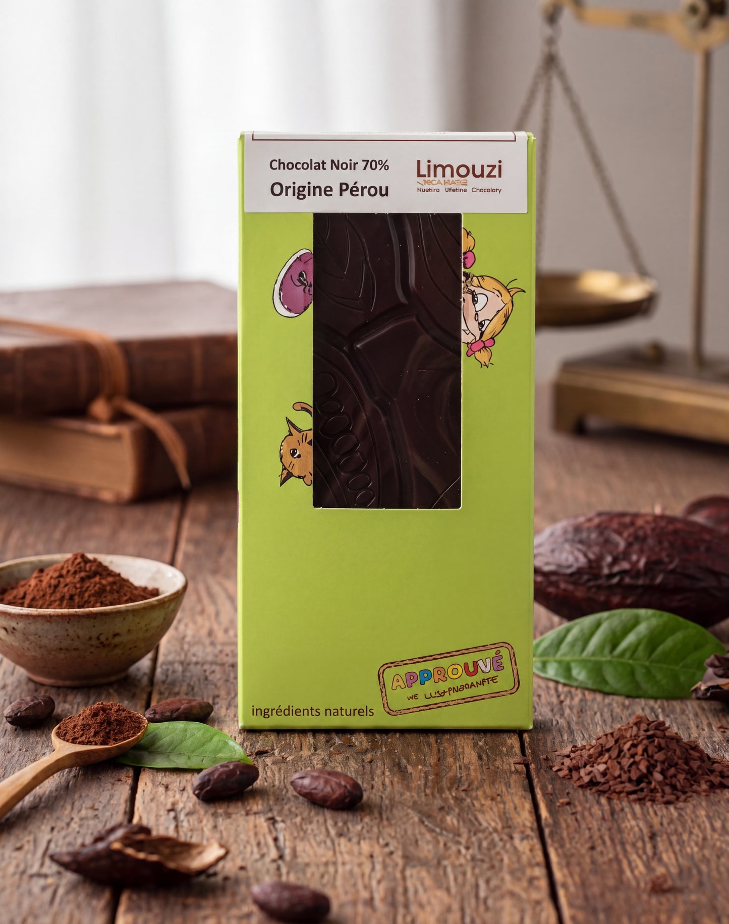 Tablettes de chocolat noir 70% origine Pérou 100g