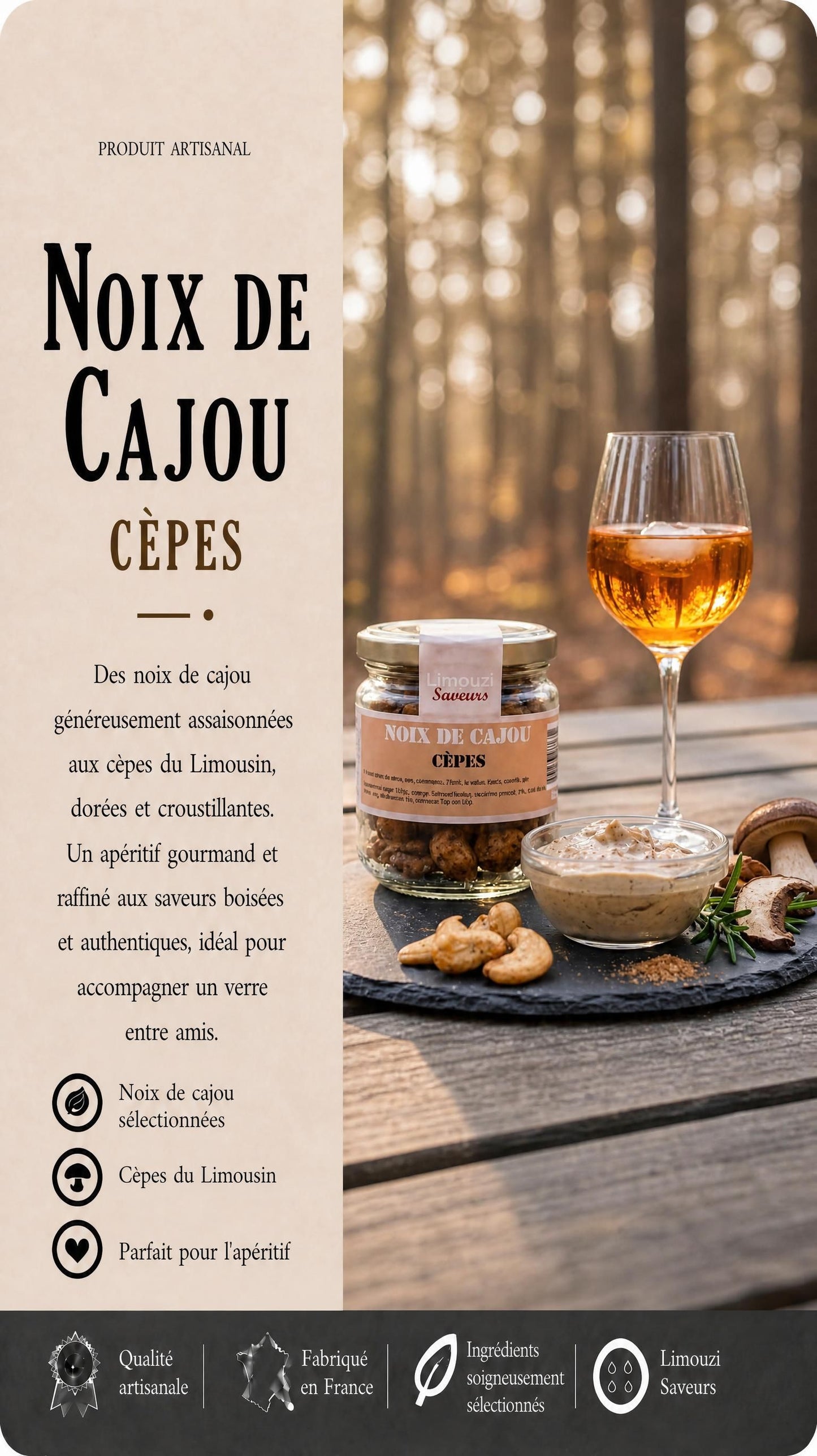 Noix de Cajou Cèpes 90g