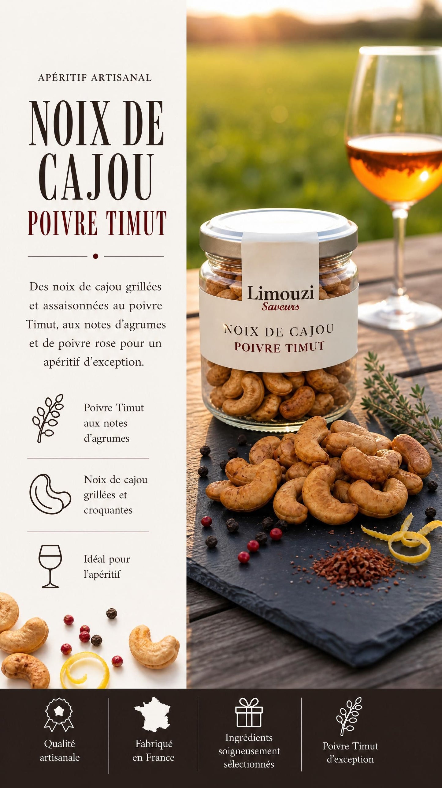 Noix de Cajou Poivre de Timut 90g