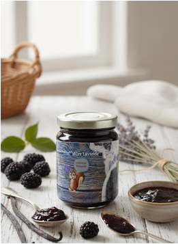 Confiture mûre lavande