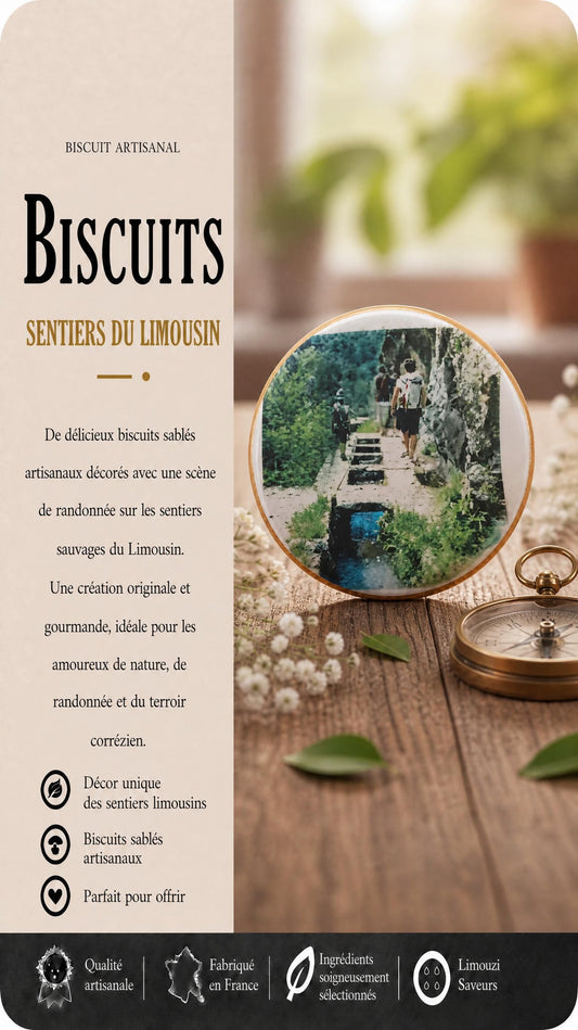 Biscuits Personnalisés "LE CANAL DES MOINES - AUBAZINE"