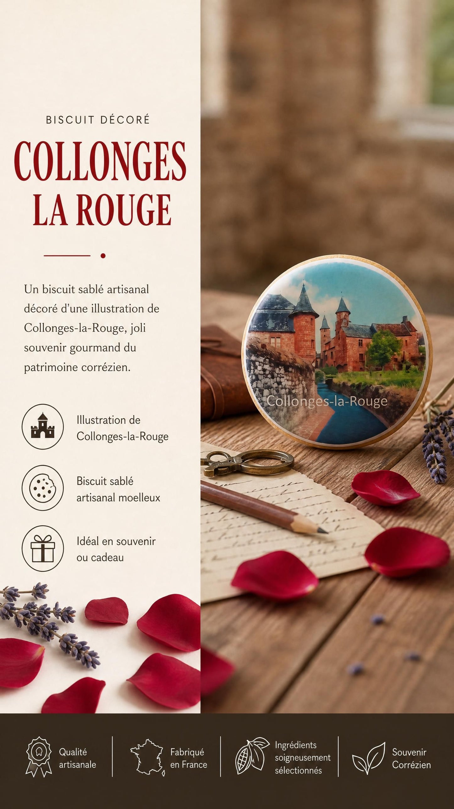 Biscuits Personnalisés "COLLONGES LA ROUGE"