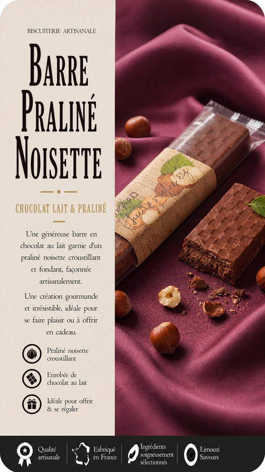 Barre Choc'up Praliné Chocolat Lait 80g