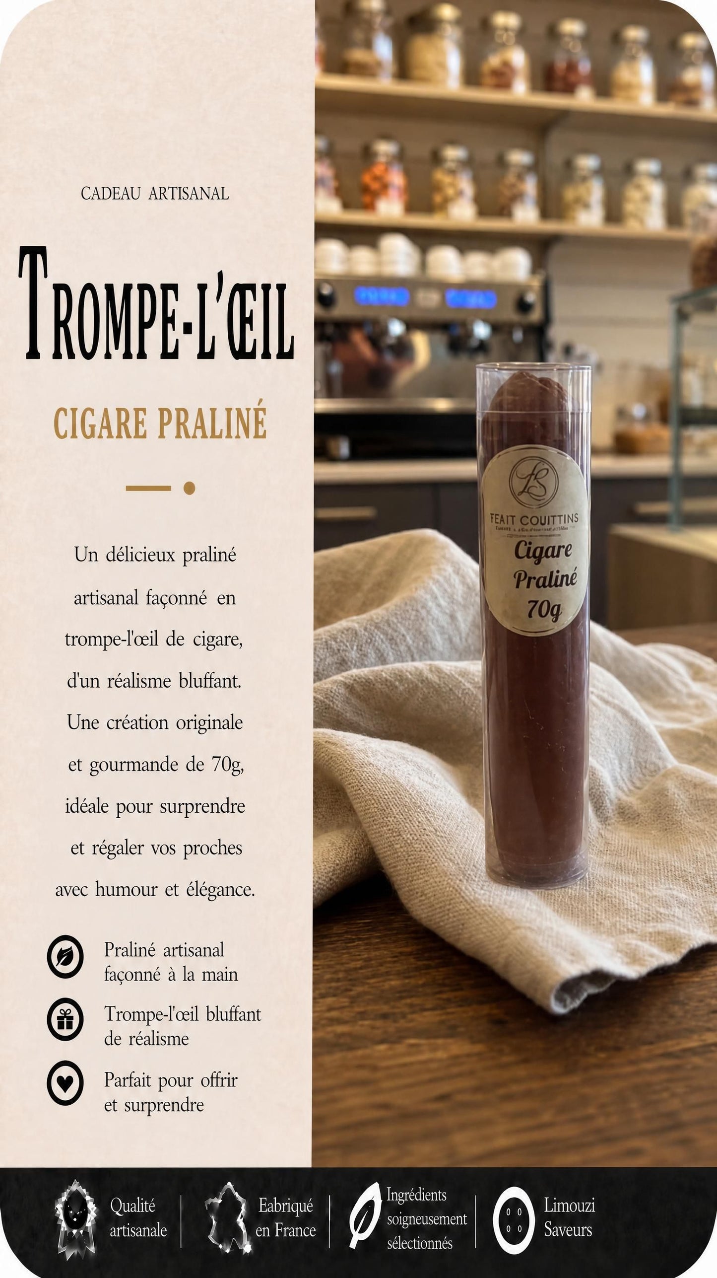 Cigare Praliné 70g