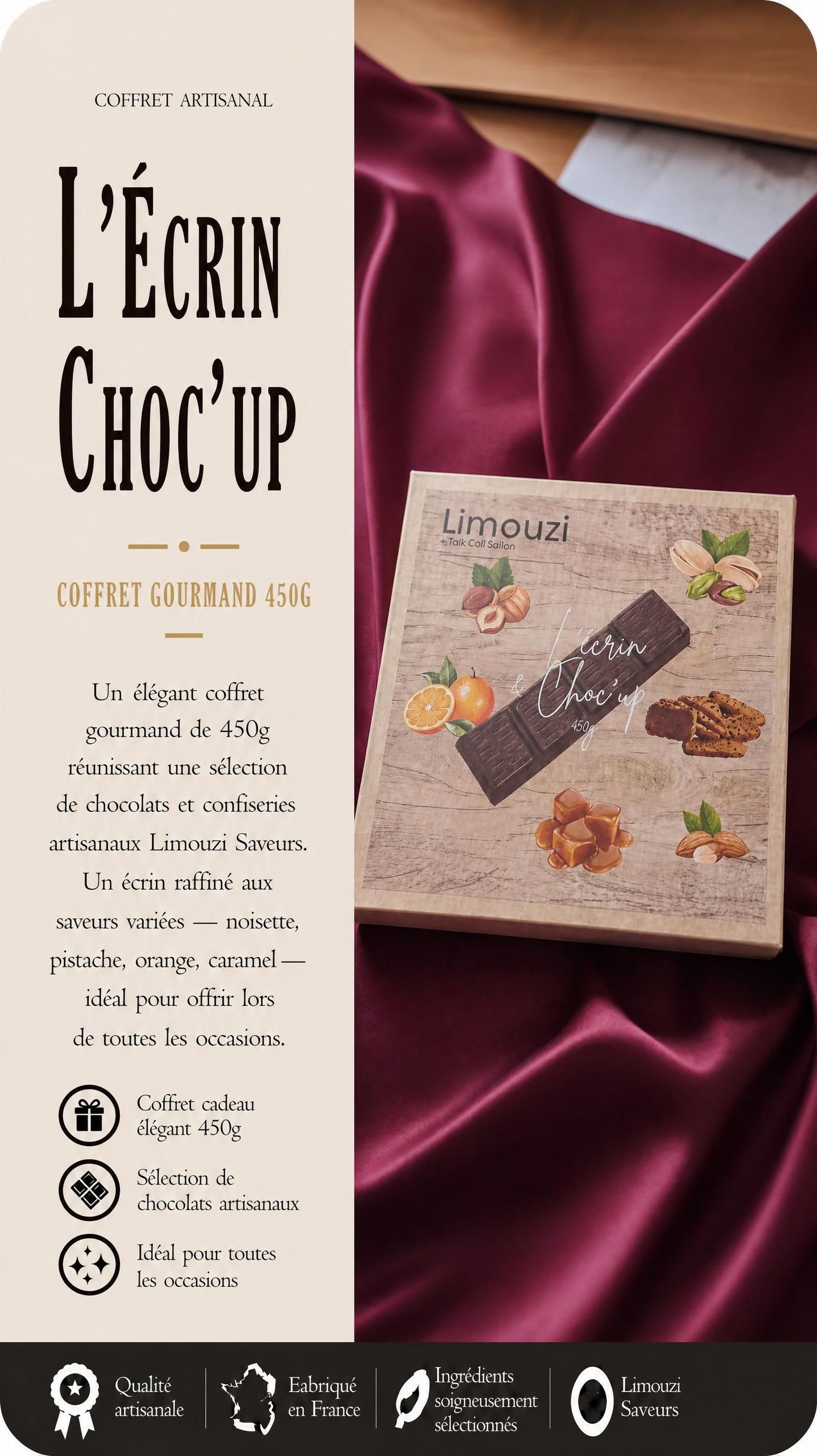 L'écrin 6 barres Choc'up 480g