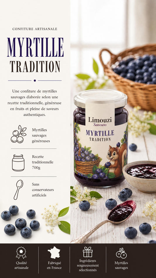Confiture Myrtille Tilleul 250g
