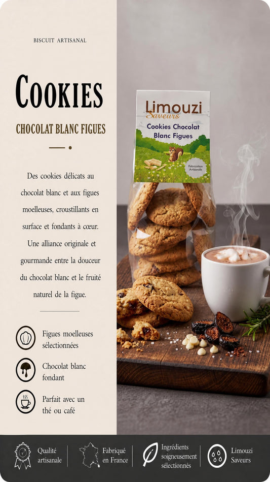 Cookie Chocolat Blanc & Figues 150g