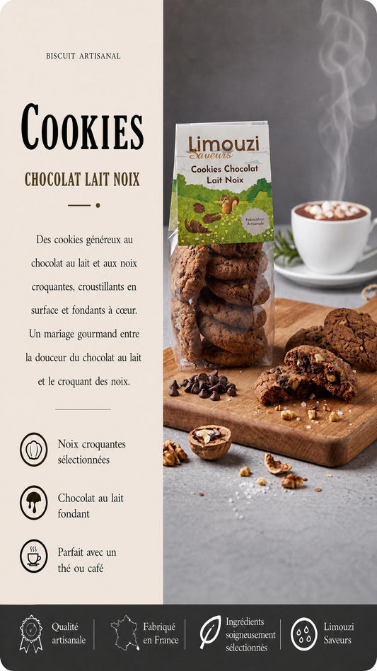 Cookie Chocolat Lait & Noix 150g