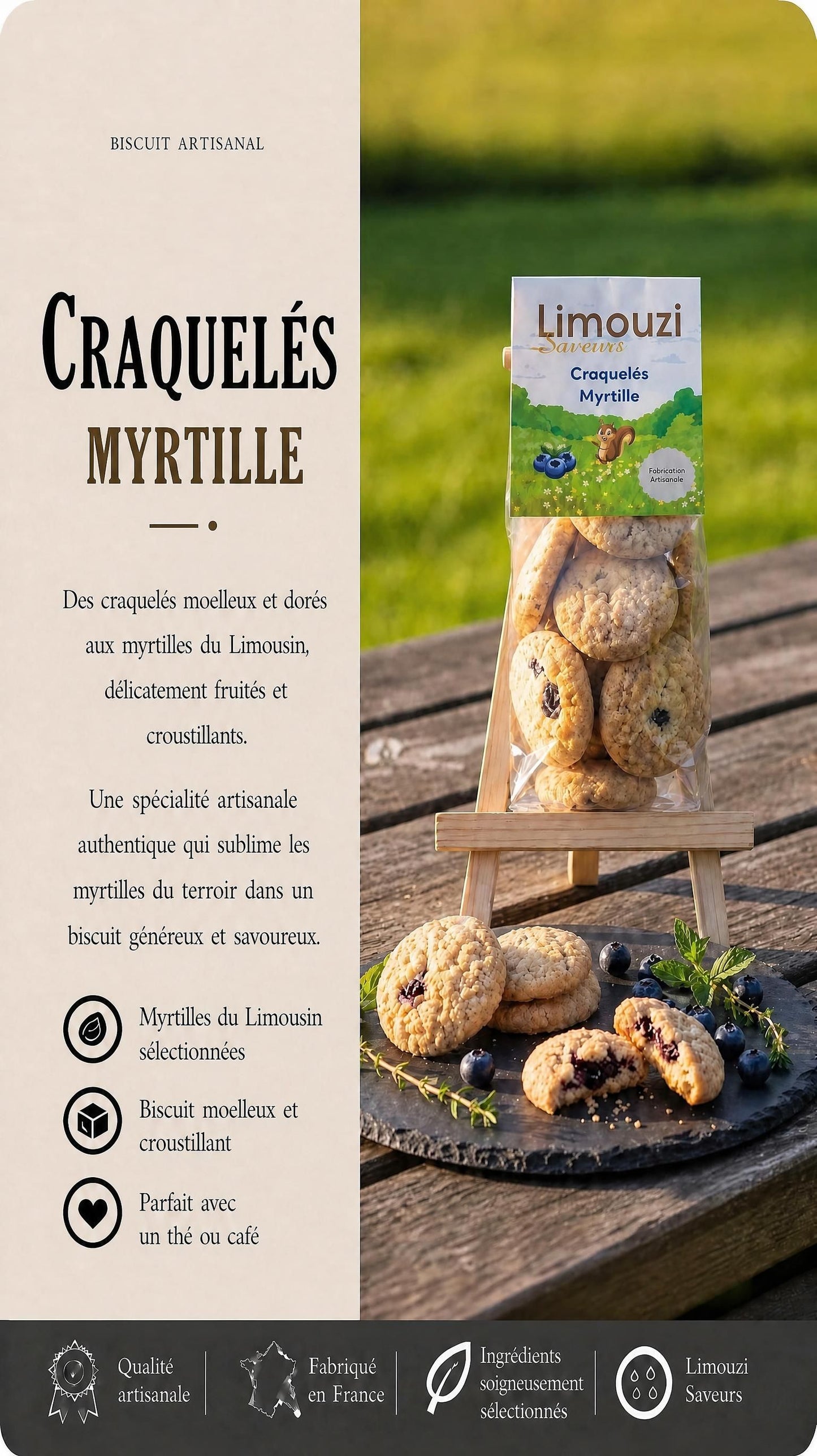 Craquelés Myrtille 150g