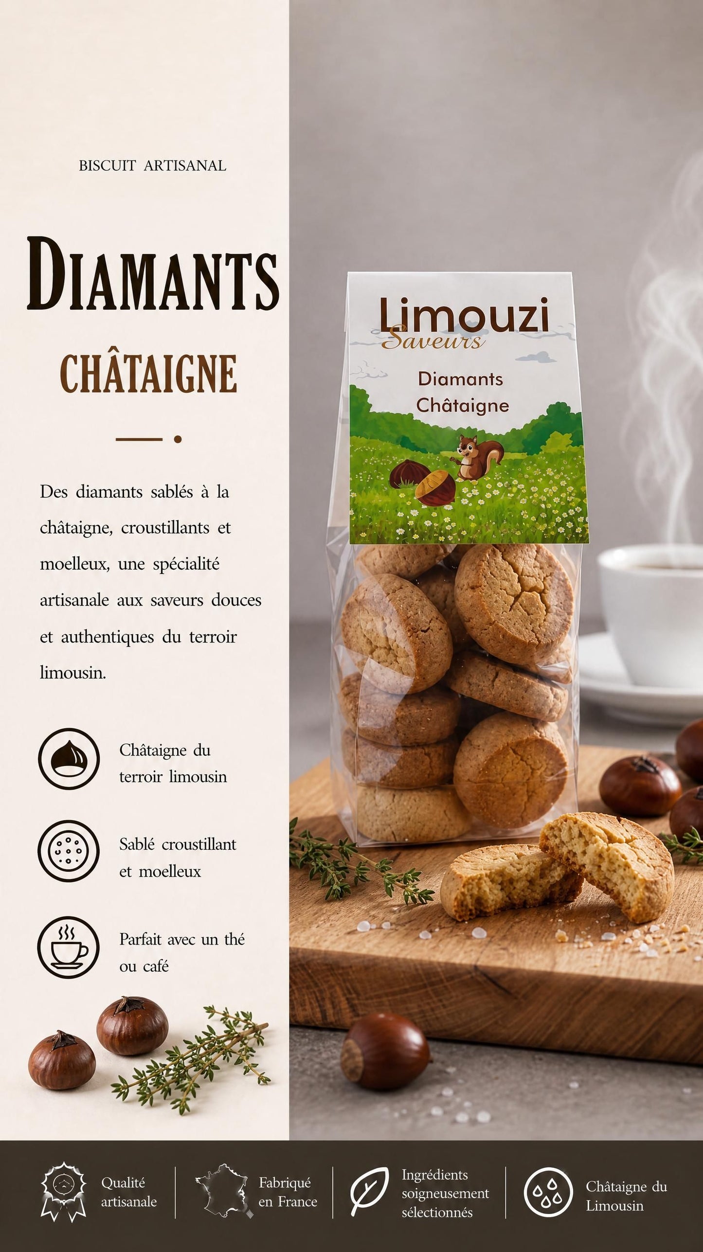 Diamants Châtaigne 150g
