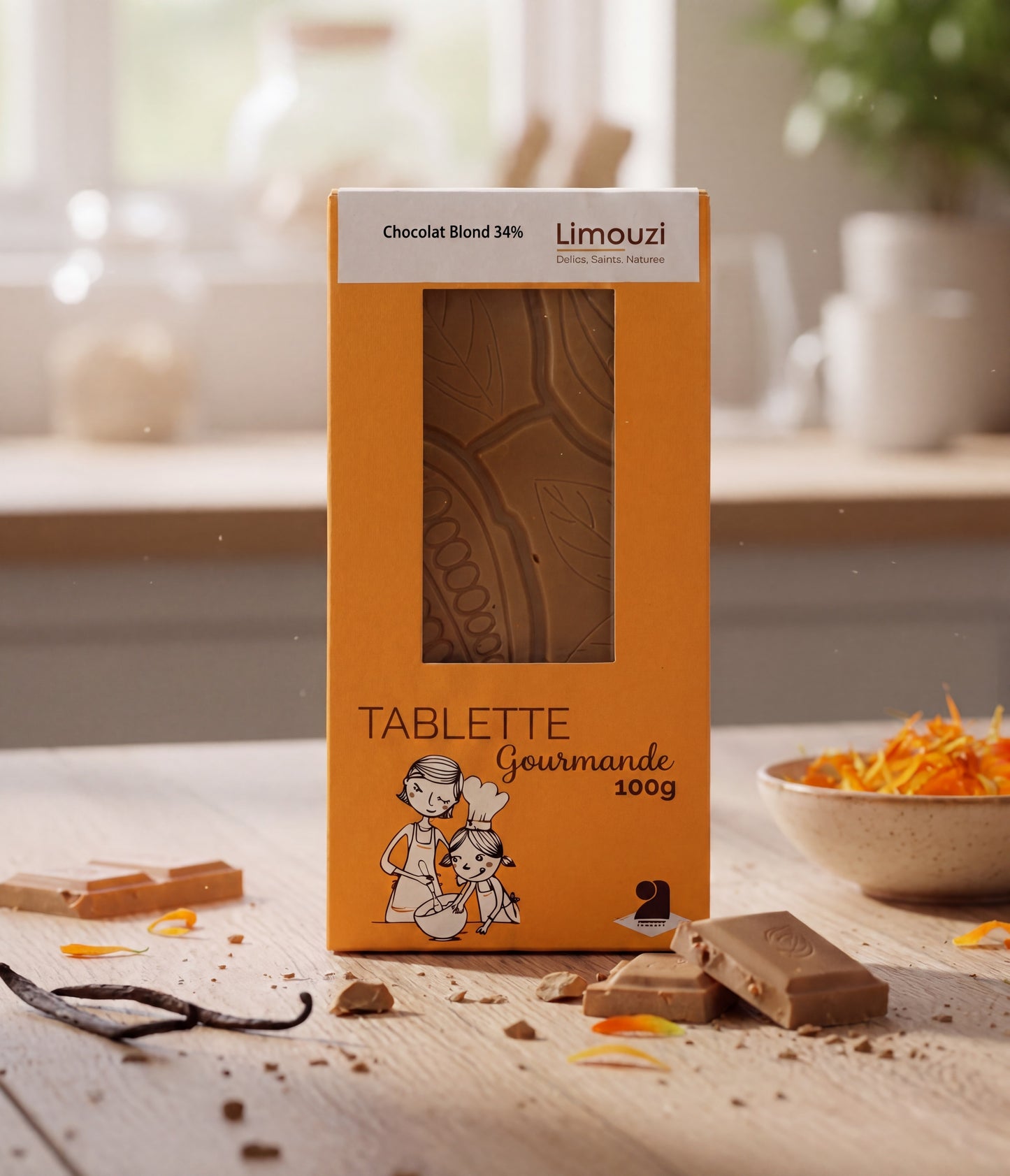 Tablettes de chocolat blond 34% 100g