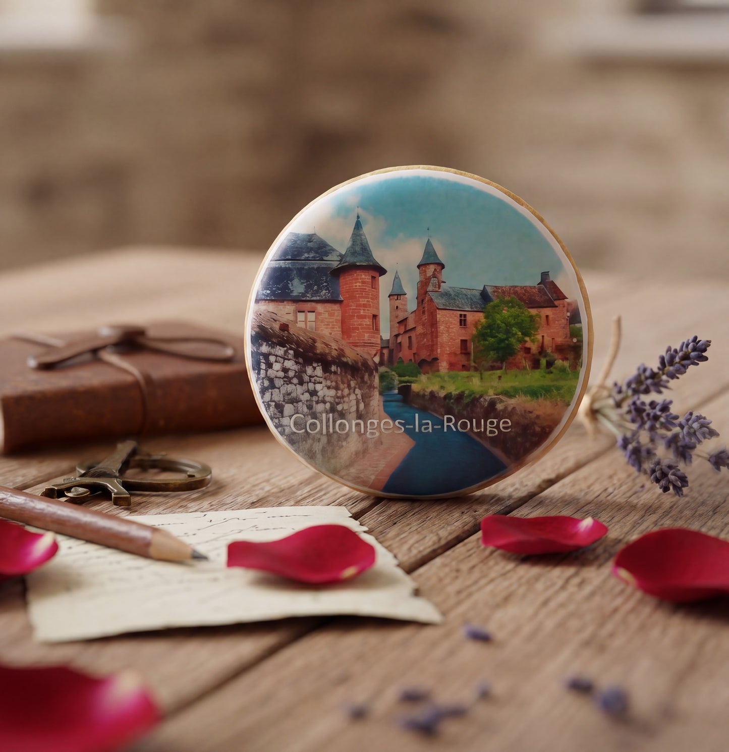 Biscuit sérigraphié "COLLONGES LA ROUGE"