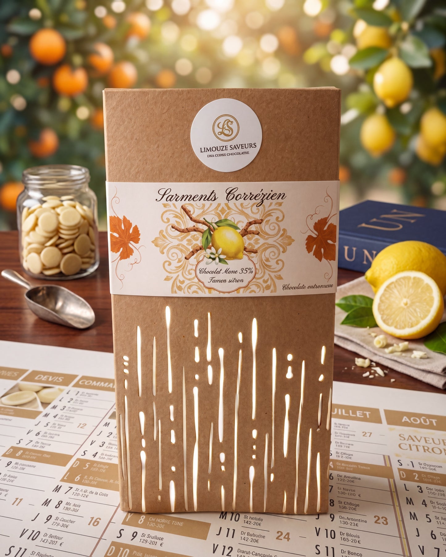 Sarments Corrézien Chocolat Blanc 35% Citron