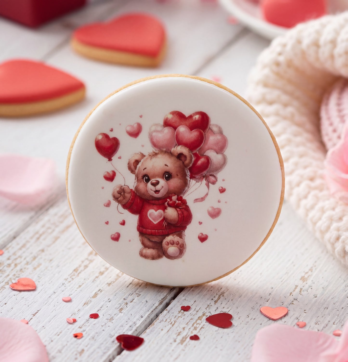 Biscuit sérigraphié "Ourson ballons"