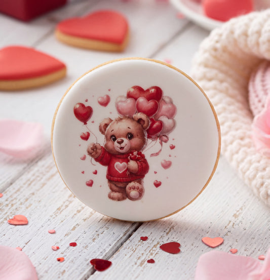 Biscuit sérigraphié "Ourson ballons"