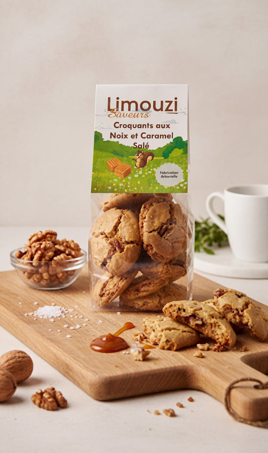 Croquants noix et caramel salé 80G