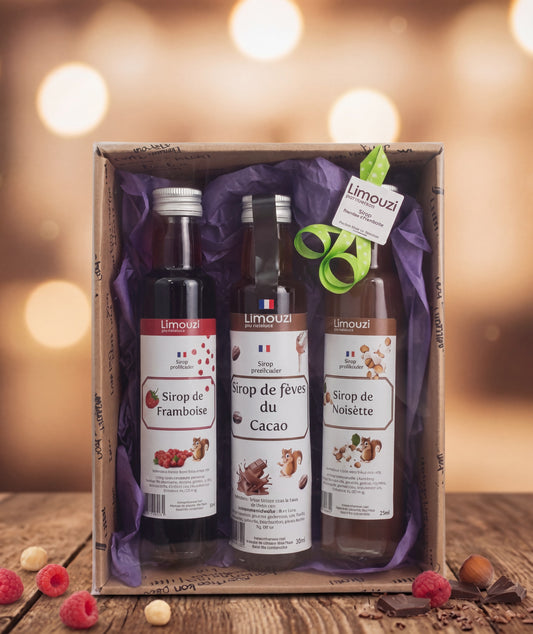 Coffret 3 bouteilles de sirop 3x25cl