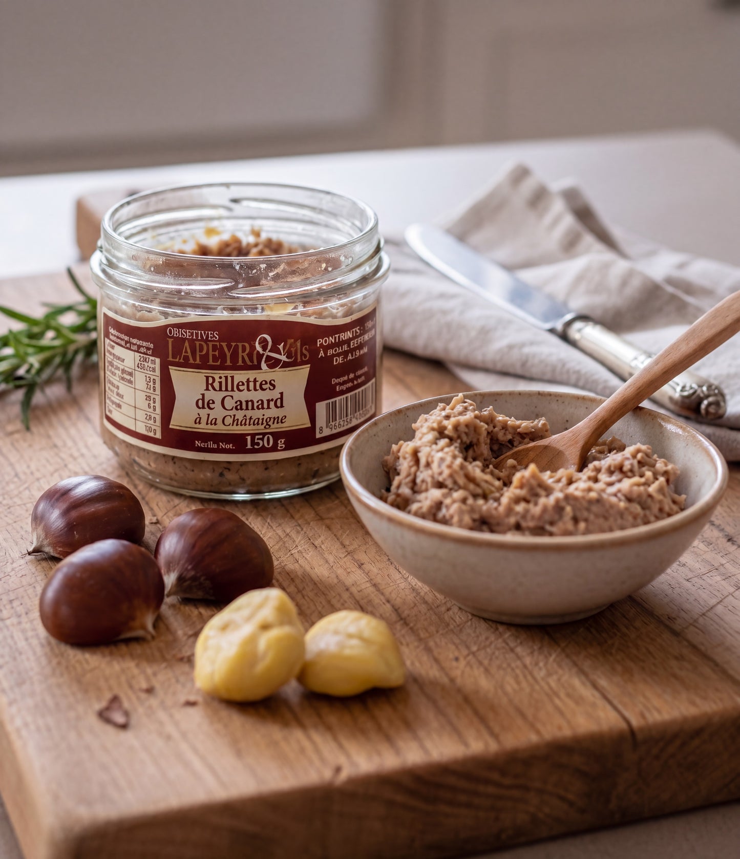 Rillettes de canard à la châtaigne