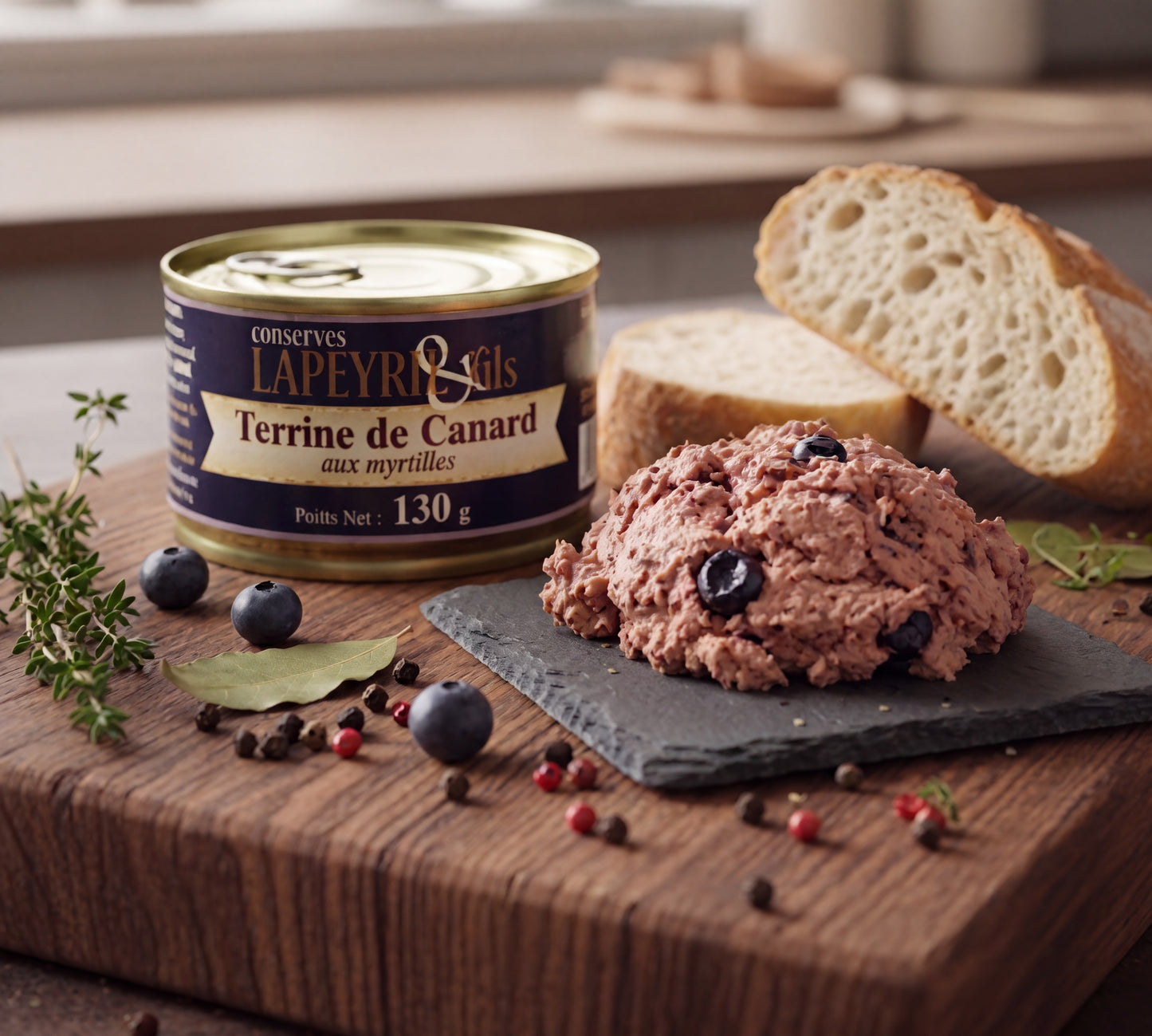 Terrine de canard aux myrtilles