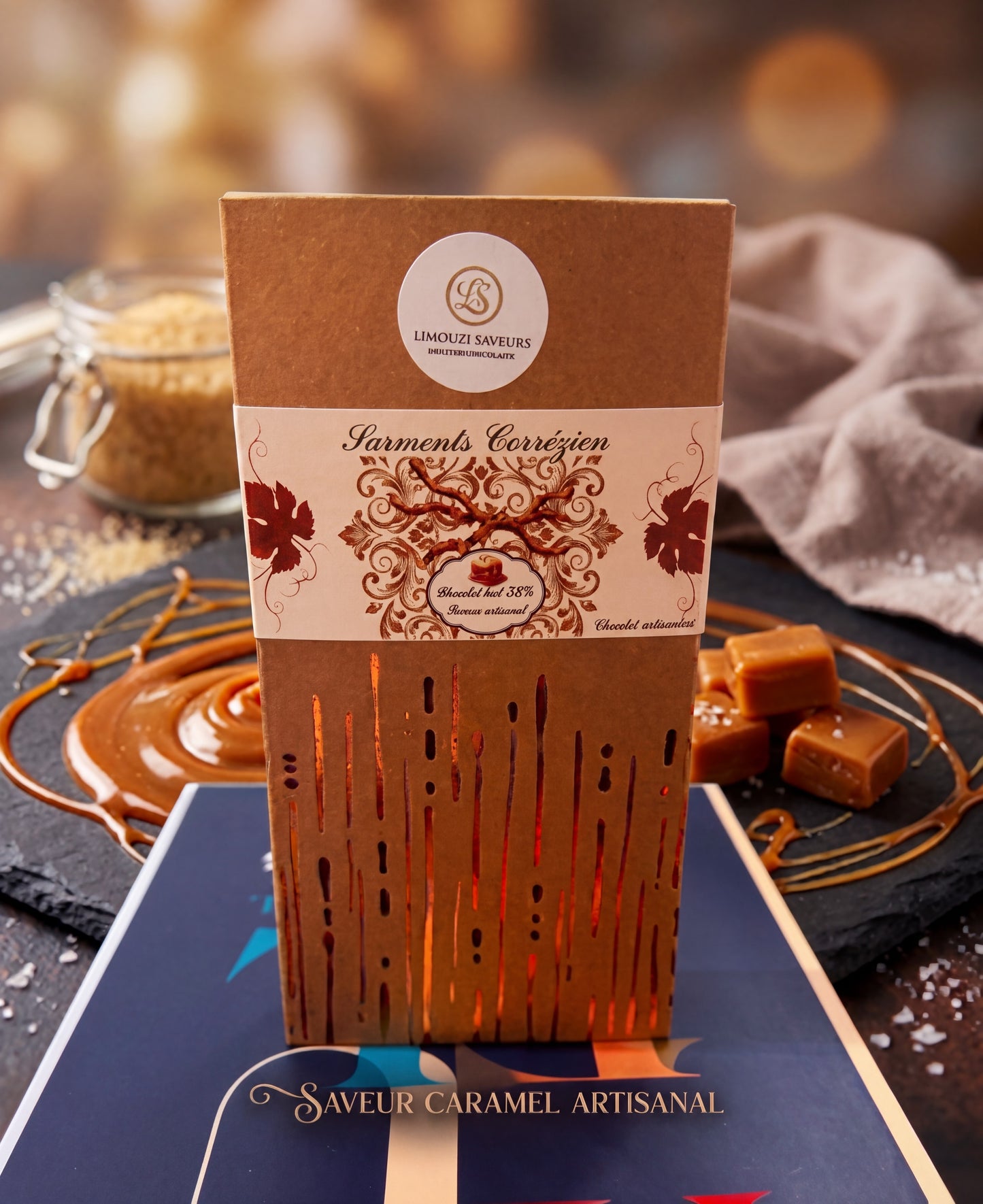 Sarments Corrézien Chocolat Lait 38% Caramel