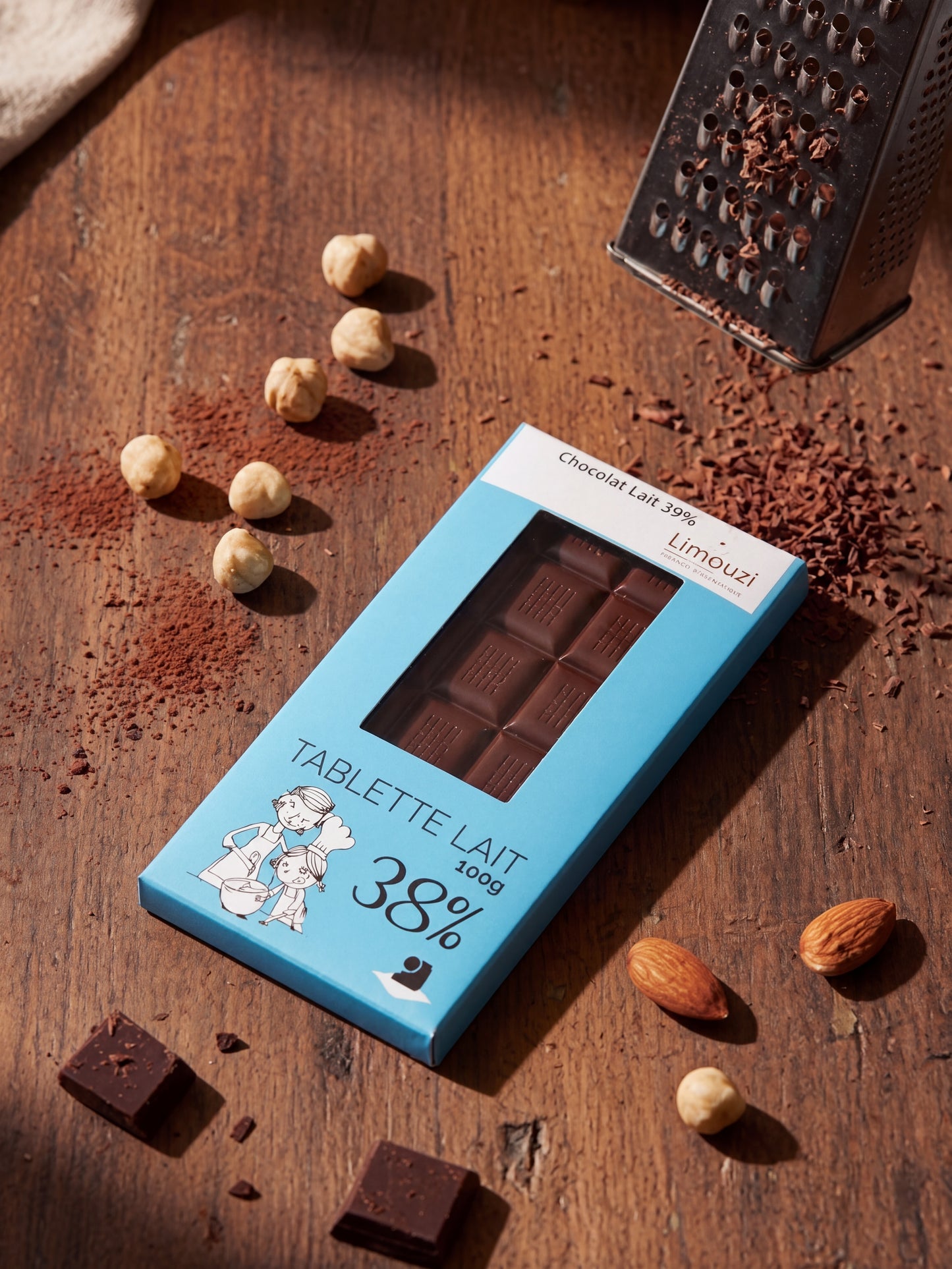 Tablettes de chocolat lait 38% 100g