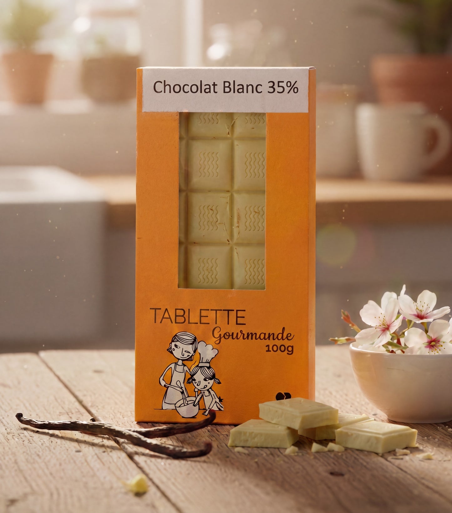 Tablettes de chocolat blanc 30% 100g