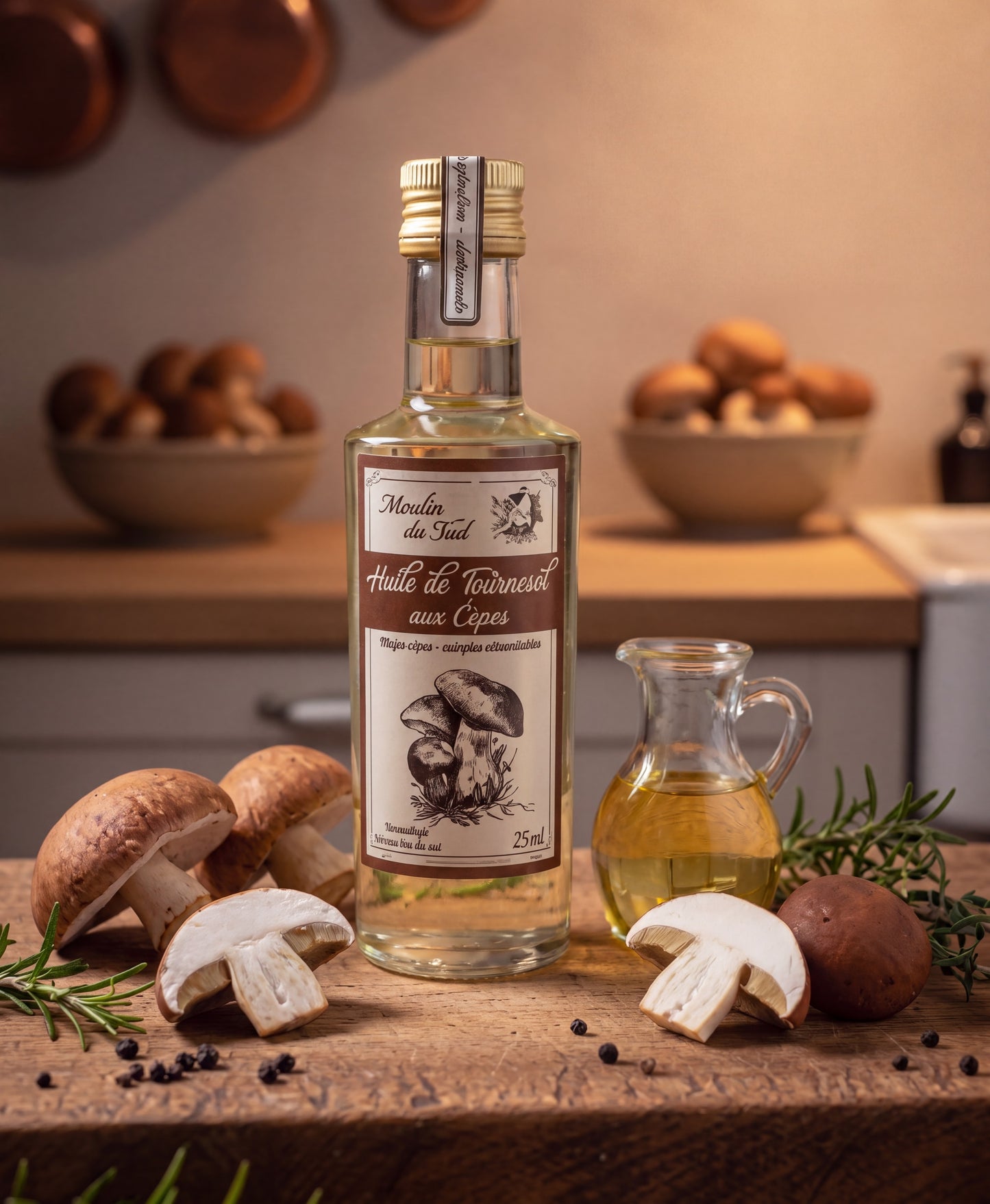 Huile de tournesol aux cèpes 25cl