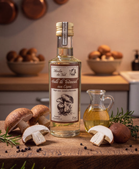 Huile de tournesol aux cèpes 25cl