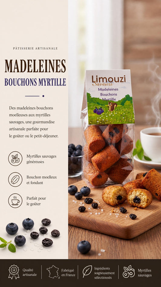 Madeleine Bouchon Myrtille 150G