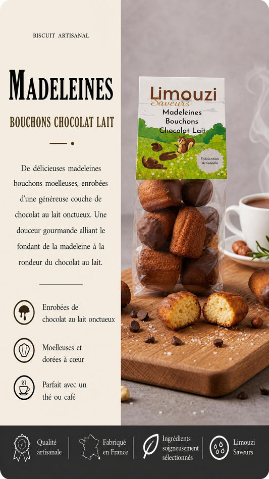 Madeleine Bouchon Chocolat au Lait 150G