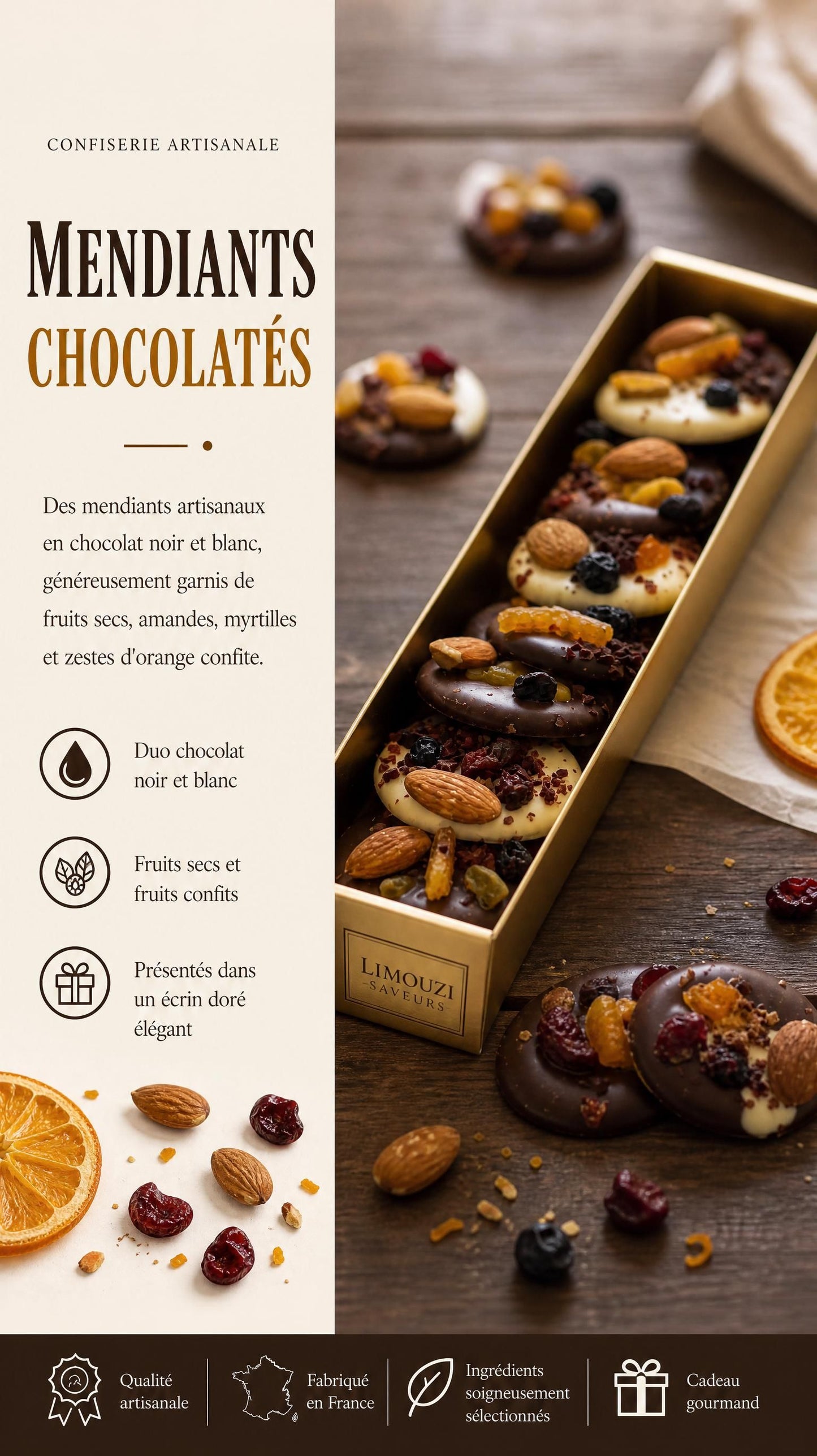 Réglette Mendiants 100g