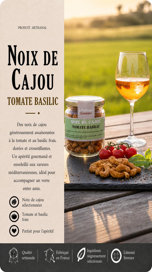 Noix de Cajou Tomate Basilic 90g