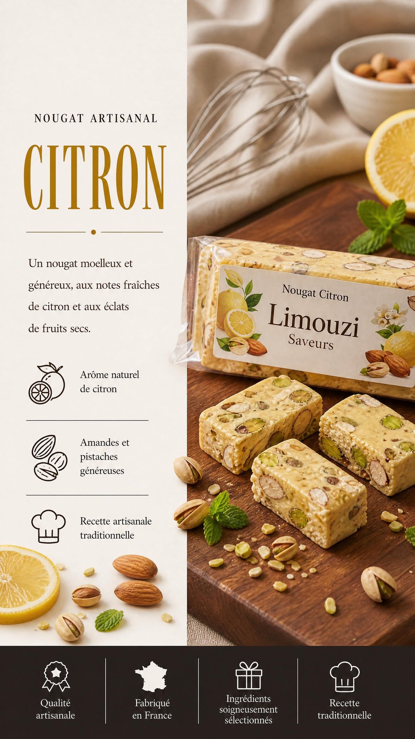 Nougat Citron 100g