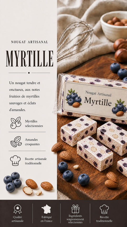 Nougat Myrtille 100g