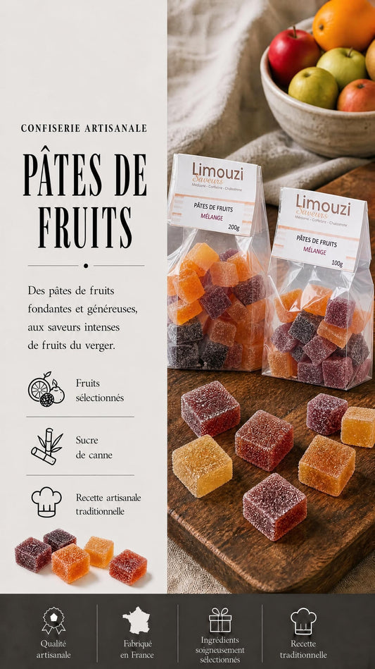Pâtes de Fruits 110g — Assortiment 5 Saveurs
