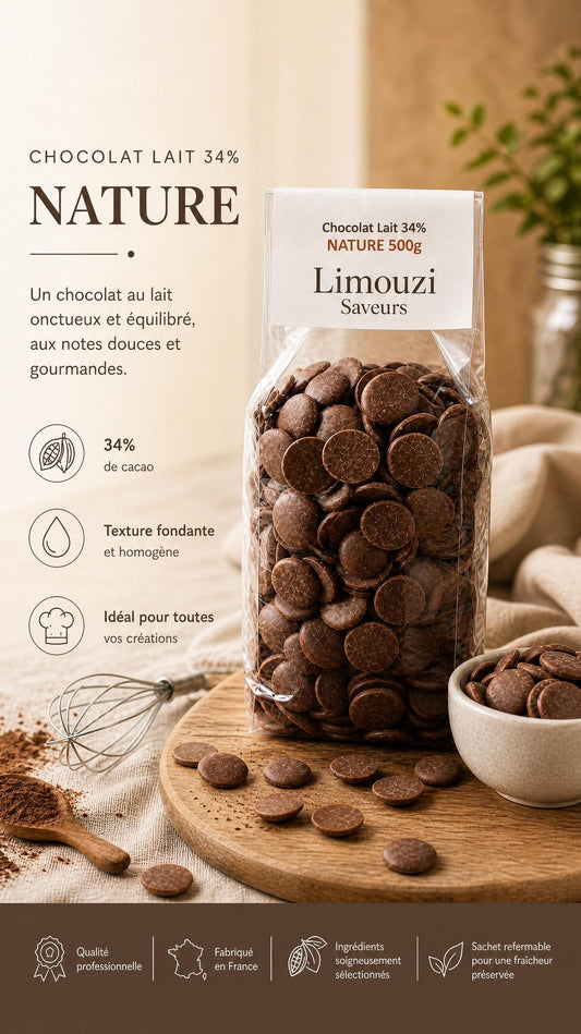 Pistoles Chocolat Lait 38% 500g