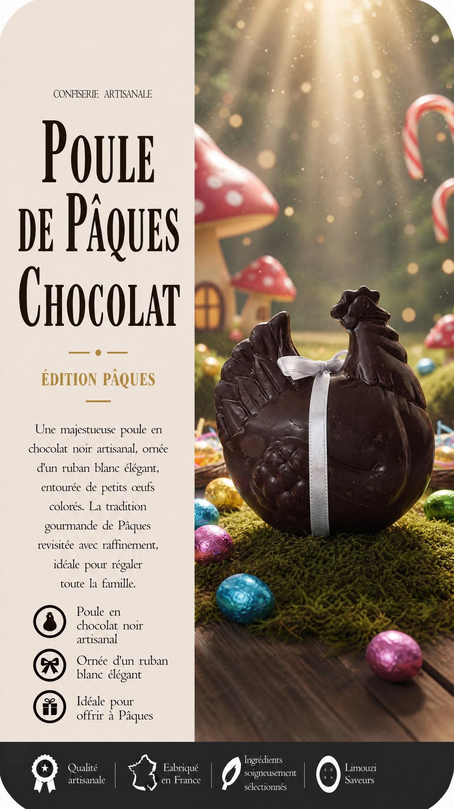 Poule Noire Garnie 120g