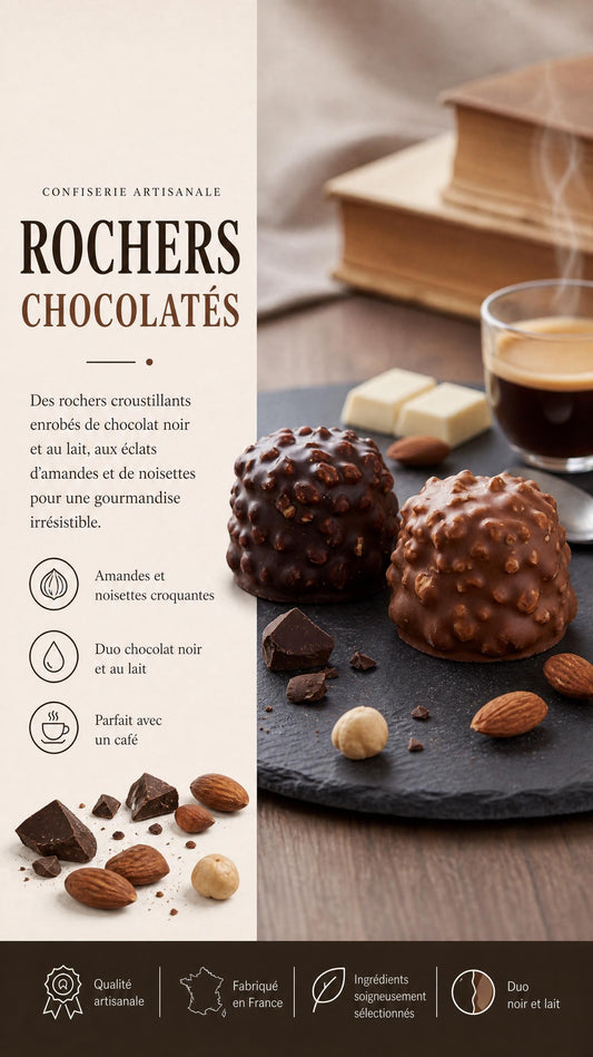 Rocher Chocolat Praliné Amandes Noisettes