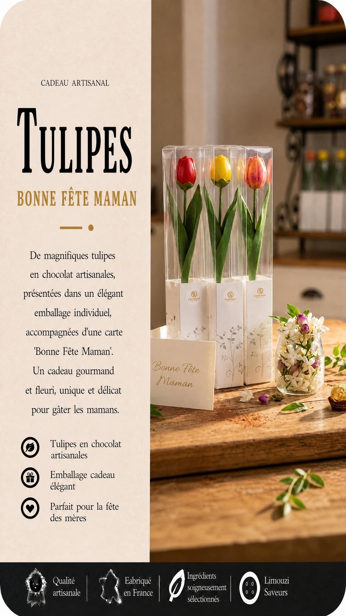 Tulipes Praliné 36g